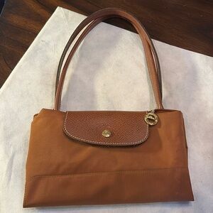 Longchamp L Cognac Tote Bag